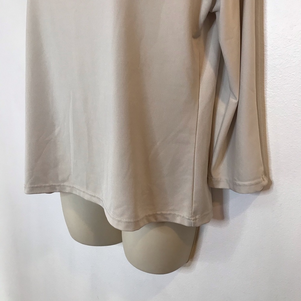 Set of 2 New York & Company Basic Shirts Black Beige Layering Blouse XL - Picture 4 of 15